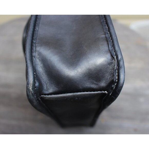 Coach Vintage - 1970s Slim Satchel 9430 Handbag in Black, NYC Factory, Talon ZIp - Picture 13 of 15